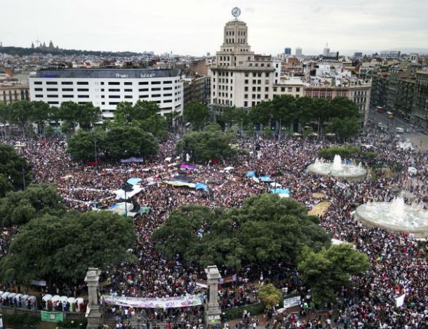 Plaça Catalunya, Barcelona, 27 de mayo de 2011 | Foto: Pere Virgili