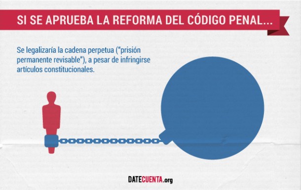 Ley Mordaza y cadena perpetua | Diseño: José Manuel Salmerón, DateCuenta.org