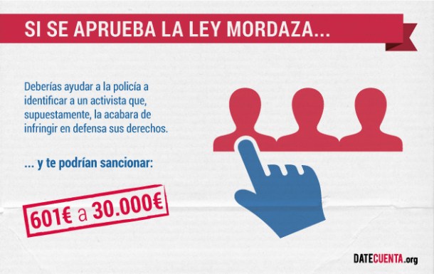 Ley Mordaza y ciudadanía chivata | Diseño: José Manuel Salmerón, DateCuenta.org